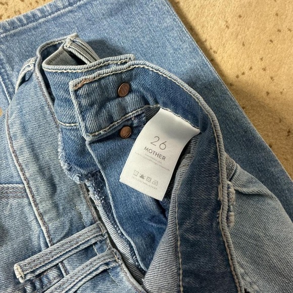 MOTHER The Pleated Popular Peg Jeans Intoxicated Light Wash 1746-259 Size 26 - Picture 7 of 8